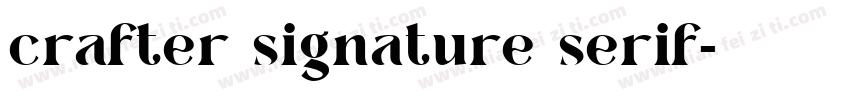 crafter signature serif字体转换
